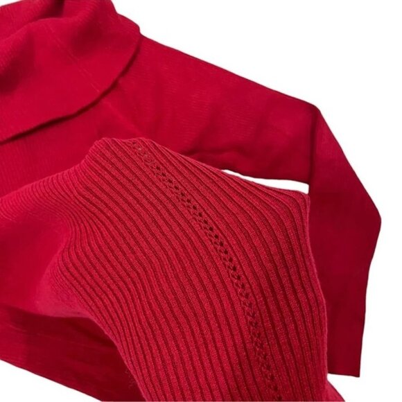 Torrid women's shirt 2x red rib knit off the shoulder long sleeve top - Picture 4 of 9